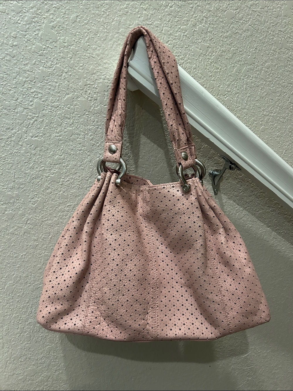 GAP Leather Pink Perforated Shoulder Bag